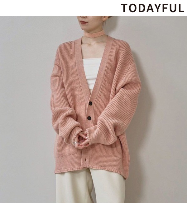 SALE20%OFF】TODAYFUL トゥデイフル Wool Ribknit Cardigan 12520519