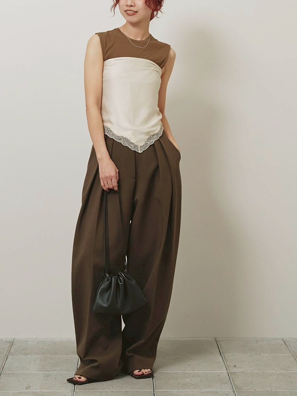 ��ͽ���ʡ�TODAYFUL �ȥ��ǥ��ե�  Bonding Wide Trousers 12620702 9����10�������ͽ�� /����󥻥������Բľ���