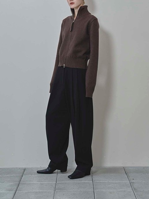 【試着のみ】Todayful Compact Zip Knit チャコールグレー TODAYFUL トゥデイフル Compact Zip Knit コンパクトジップ