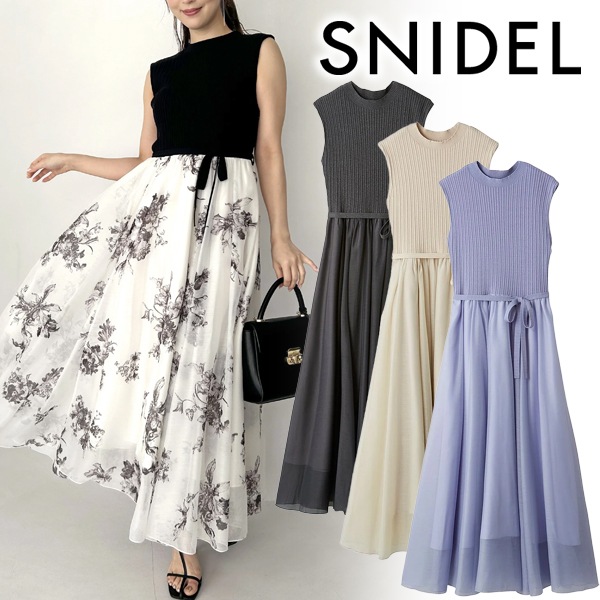 【新品】¥19800⇨¥15000（送料込み）SNIDELドッキングワンピース ドッキングワンピース（ワンピース）｜SNIDEL（スナイデル）の