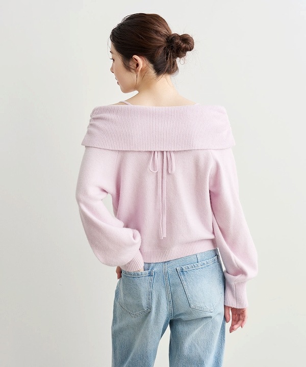 SALE40%OFF】COCODEAL ココディール ラクーン混バックリボンニット