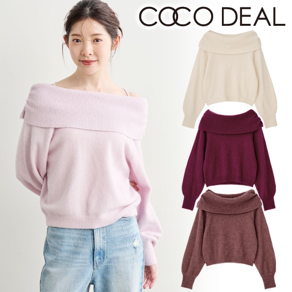 SALE40%OFF】COCODEAL ココディール ラクーン混バックリボンニット