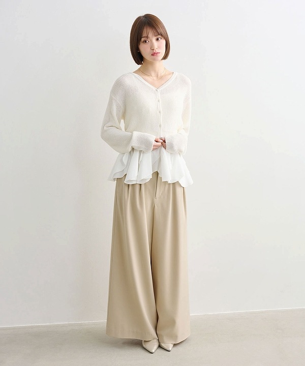 COCO DEAL ラッフルカラーニット ラッフルキャミニットセット｜PETAL ONLINE（ペタルオンライン）