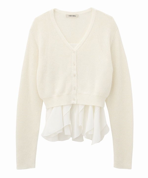 実物写真あり♡大人気即完♡ ココディール ラッフルキャミニットセット ブラック SOLD OUT】COCODEAL ココディール ラッフルキャミニットセット