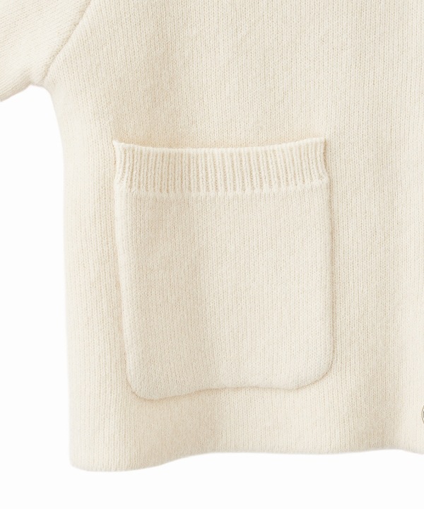 SOLD OUT】COCODEAL ココディール ラクーン混ダブルフェイスニット