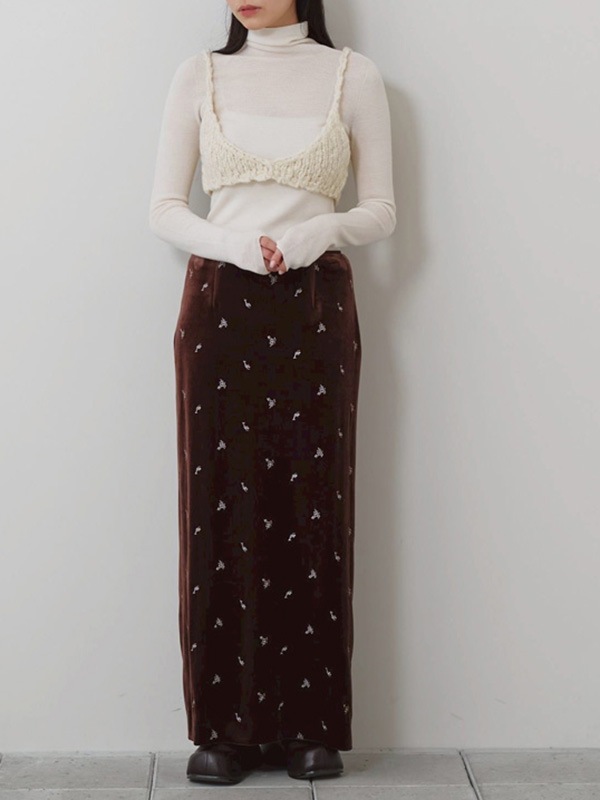 ��ͽ���ʡ�TODAYFUL �ȥ��ǥ��ե�  Petit Flower Velour Skirt 12620807 10�����11��������ͽ�� /����󥻥������Բľ���
