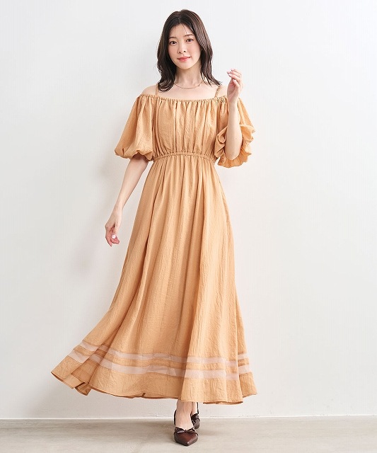 COCODEAL ココディール バルーンスリーブオフショルワンピース