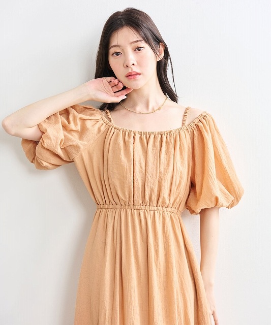 COCODEAL ココディール バルーンスリーブオフショルワンピース
