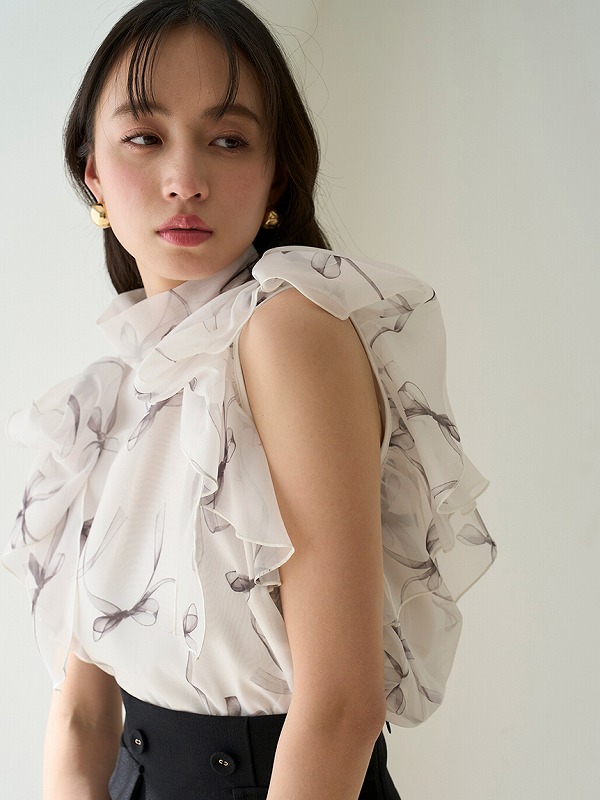 SALE30%OFF】SNIDEL スナイデル リボンスリーブオーガン