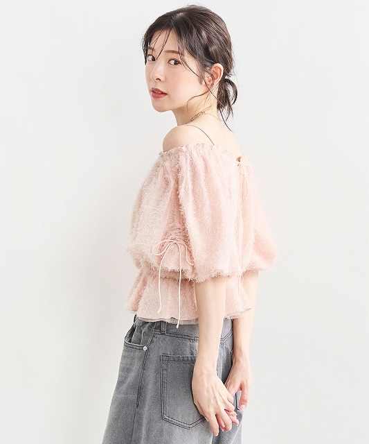 ココディール　シャーリングオフショルブラウス Amazon | COCO DEAL COCODEAL ココディール シャーリング