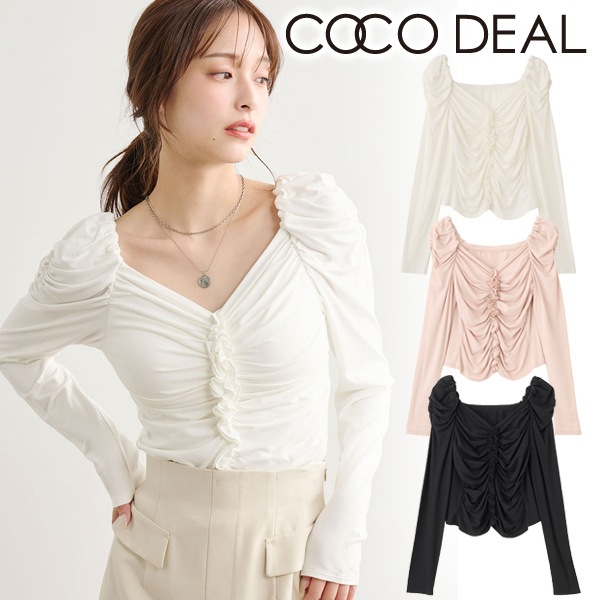 トップス COCO DEAL 楽天市場】【即日出荷】COCODEAL ココディール バックシャンコンパクト