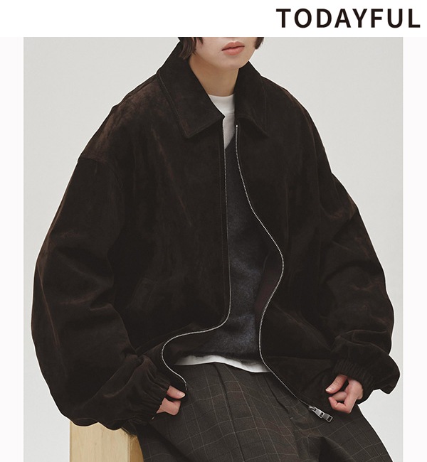��ͽ���ʡ�TODAYFUL �ȥ��ǥ��ե�  Suede Zip Blouson 12620204 9�����10��������ͽ�� /����󥻥������Բľ���