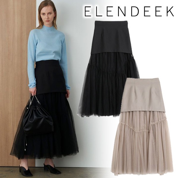 SOLD OUTۡڴָ10%OFFELENDEEK ǥ  TULLE LAYERED FLARE SK 512420820501  /󥻥Բľʡˤ¨ȯ(˰ʳˡ