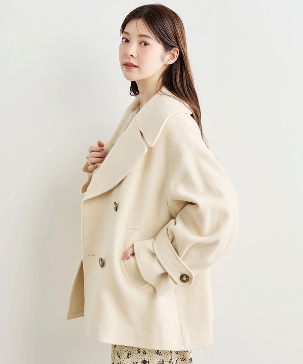 【COCODEAL】ショートワイドカラーコート ココディール COAT PRE ORDER｜PETAL ONLINE（ペタルオンライン）