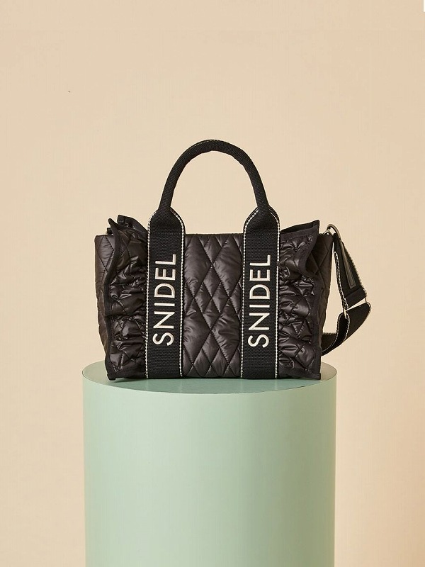 snidel フリルロゴバッグ スナイデル SNIDEL フリルロゴバッグ （BEG） -靴＆ファッション