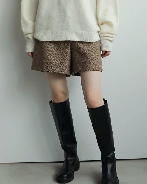 anuke アンヌーク　Herringbone Short Pants セットアップ対応】Herringbone Short Pants（ショートパンツ