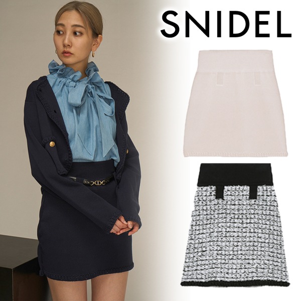 \期間限定10%OFF/SNIDEL スナイデル/バリエニットミニスカート SWNS224178 /2022秋冬/新作/キャンセル返品不可商品【土日祝も即日発送(火曜以外)】-セレクトショップreal(リアル)
