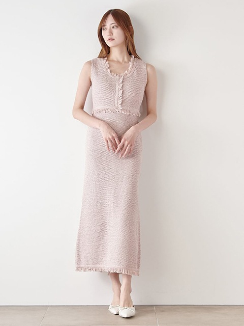 SALE50%OFF】SNIDEL スナイデル ツイードニットワンピース