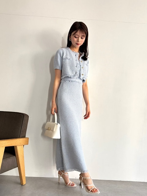 snidel ツイードニットワンピース SNIDEL (セール50%OFF) snidel / スナイデル ツイードニット