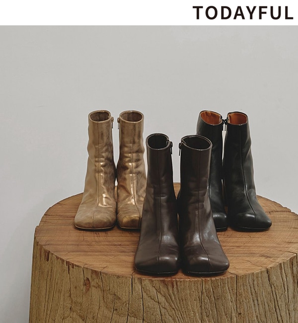 SALE20%OFF】TODAYFUL トゥデイフル Square Short Boots 12521006