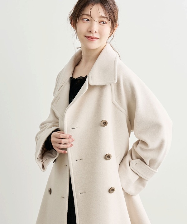 COCODEAL ココディール スタンドカラーミドル丈トレンチコート