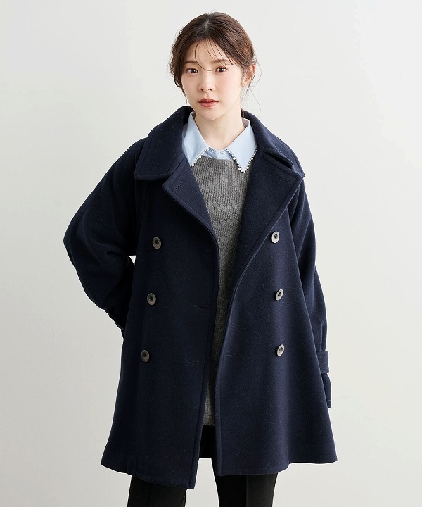 COCODEAL ココディール スタンドカラーミドル丈トレンチコート