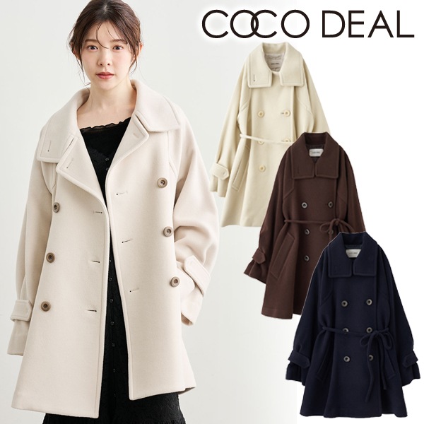 COCODEAL ココディール スタンドカラーミドル丈トレンチコート
