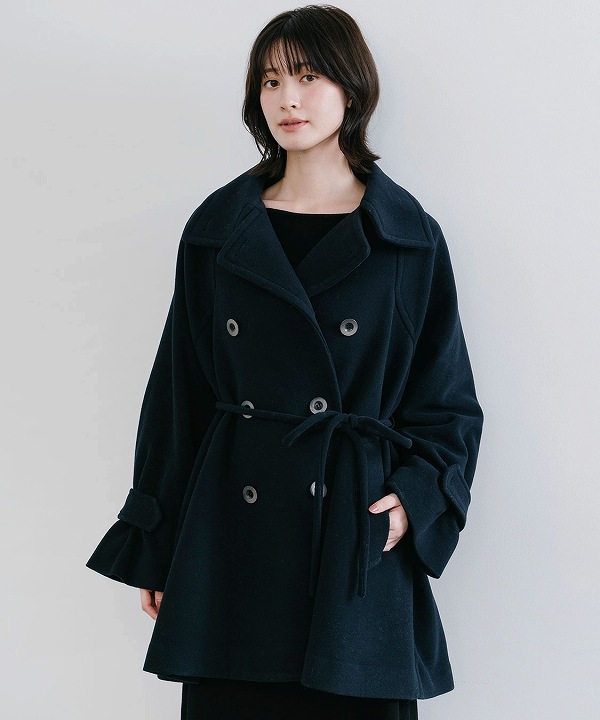 COCODEAL ココディール スタンドカラーミドル丈トレンチコート