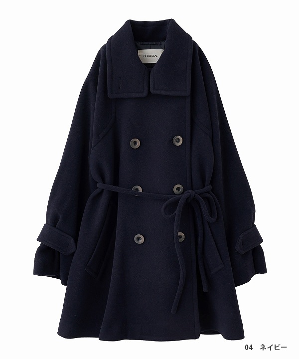 COCODEAL ココディール スタンドカラーミドル丈トレンチコート