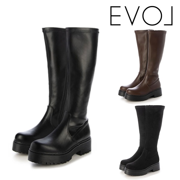 新品未使用【ELLIE】コクーンジレ ブラック 期間限定10%OFF】EVOL イーボル ストレッチ5cmソールロング