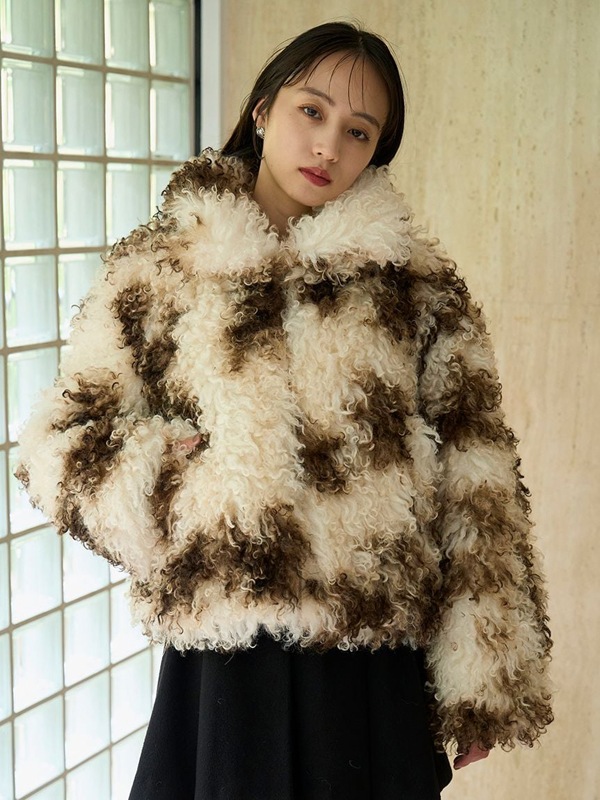 【snidel】袖ファー付ダッフルコート SNIDEL（スナイデル）】袖ファー付きダッフルコート