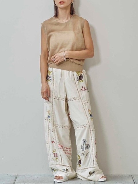 todayful 2set Sheer Knit ベージュ todayful】2set Sheer Knit ベージュ