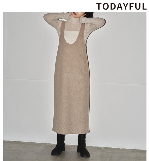TODAYFUL トゥデイフル Uneck Wool Dress 12420306 /キャンセル  
