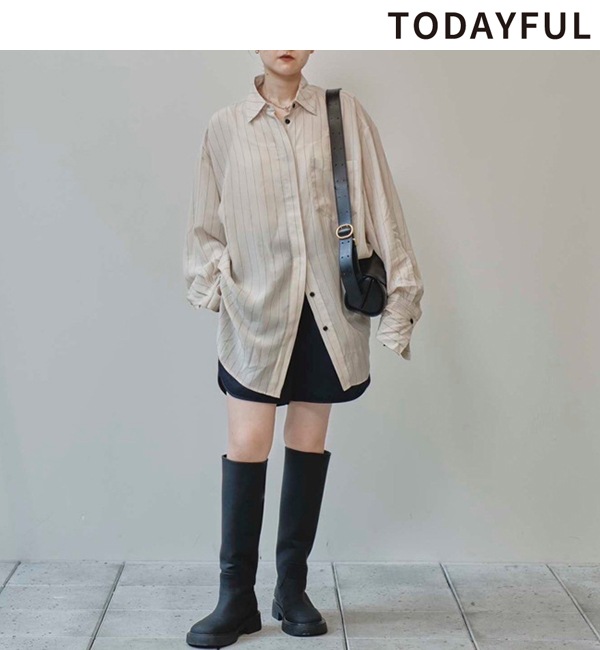 Stripe Silky Shirts（シャツ/ブラウス）｜TODAYFUL（トゥデイ