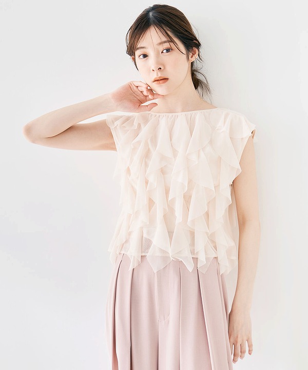 ココディール COCODEAL ラッフルフリルブラウス ココディール 【SOLD OUT】COCODEAL ラッフルフリルブラウス