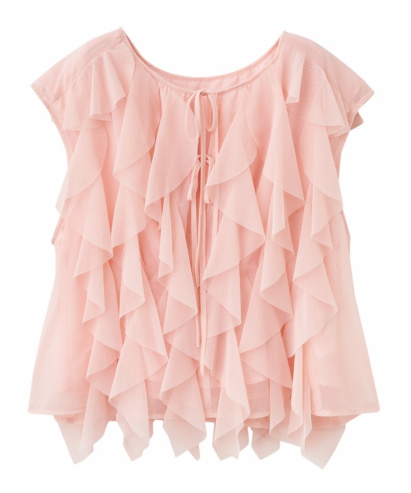 SALE30%OFF】COCODEAL ココディール チュールラッフルトップス