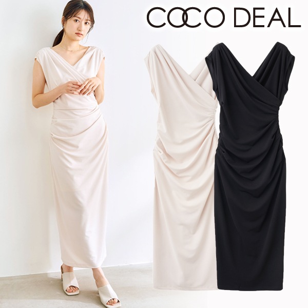 最新デザインの SOLD OUT】COCODEAL ココディール カシュクールカットワンピース ワンピース
