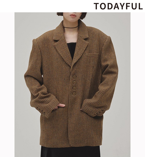 ��ͽ���ʡ�TODAYFUL �ȥ��ǥ��ե�  Wool100% Check Jacket 12620101 9������10��������ͽ�� /����󥻥������Բľ���