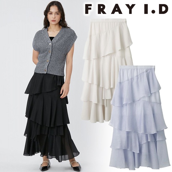 SOLD OUT】【期間限定10%OFF】FRAY I.D フレイアイディー アシメフリル  