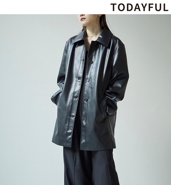 anuke Ecoleather Over Jacket 36 ブラック Ecoleather Over Jacket/anuke'62420103 - Select Shop Loozel