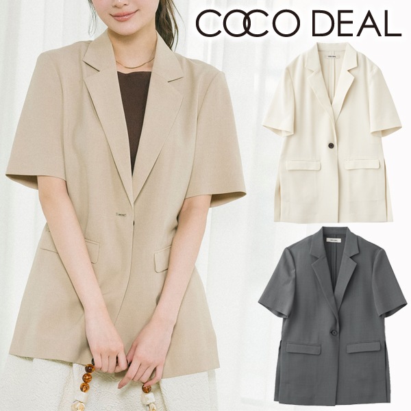 COCODEAL ココディール サイドスリットハーフスリーブジャケット