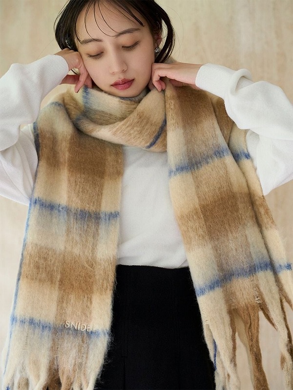 期間限定10%OFF】SNIDEL スナイデル チェックマフラー SWGG254648