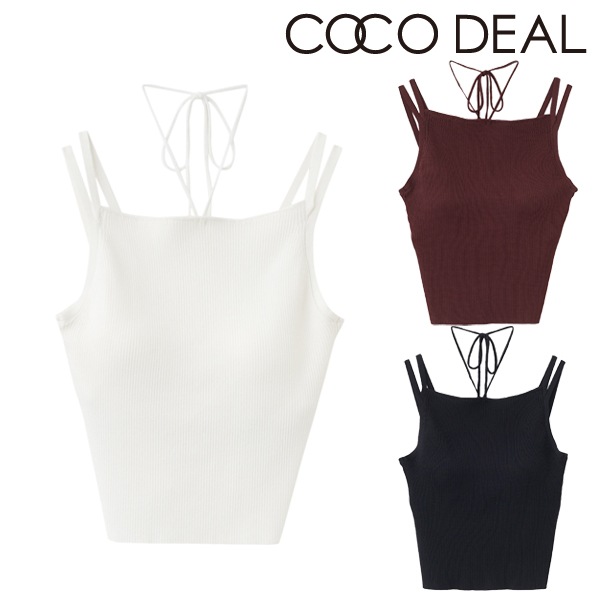 本日値下げ 新品 未使用 COCODEAL ココディール キャミソール トップス SALE30%OFF】COCODEAL ココディール カップ付きストライプ使い