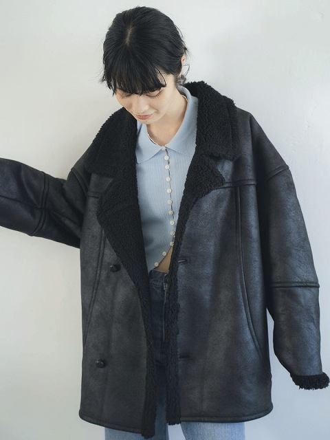 SALE60%OFF】Ungrid アングリッド フェイクムートンルーズブルゾン