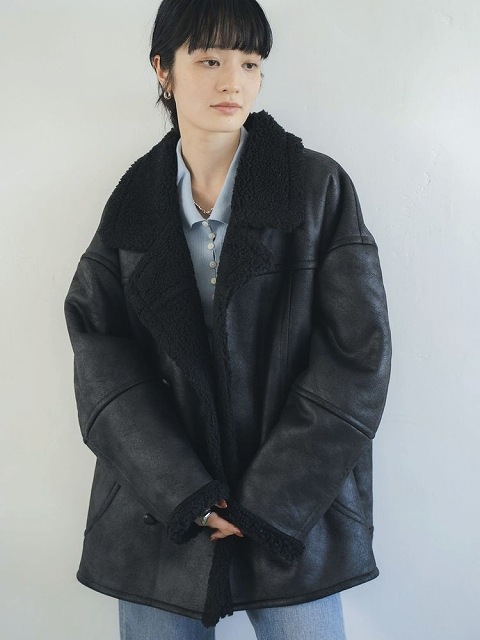 SALE60%OFF】Ungrid アングリッド フェイクムートンルーズブルゾン