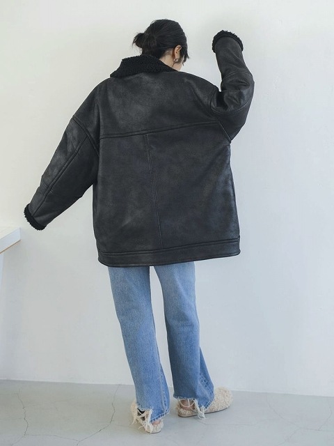 SALE60%OFF】Ungrid アングリッド フェイクムートンルーズブルゾン
