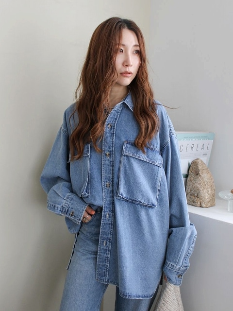 PRE SALE20%OFF】Ungrid アングリッド デニムルーズシャツ