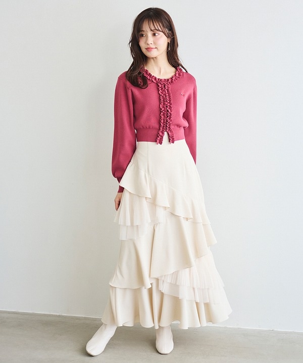 リリアンカラット ハイウエストティアードスカート LILLIAN CARAT リリアンカラット ハイウエストティアードスカート