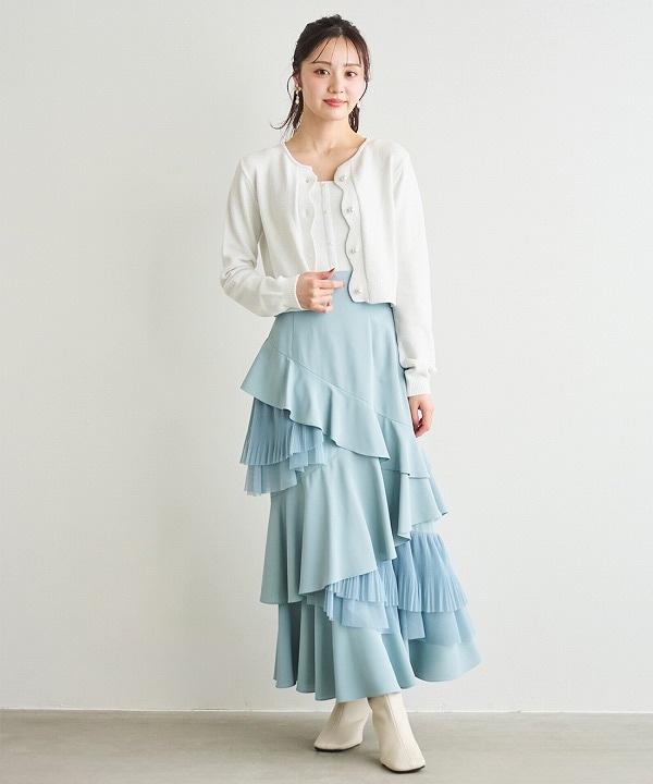 リリアンカラット ハイウエストティアードスカート LILLIAN CARAT リリアンカラット ハイウエストティアードスカート