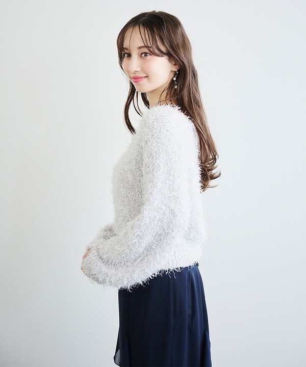 LILLIAN CARAT リリアンカラット フラッフィーラメニット 46131503
